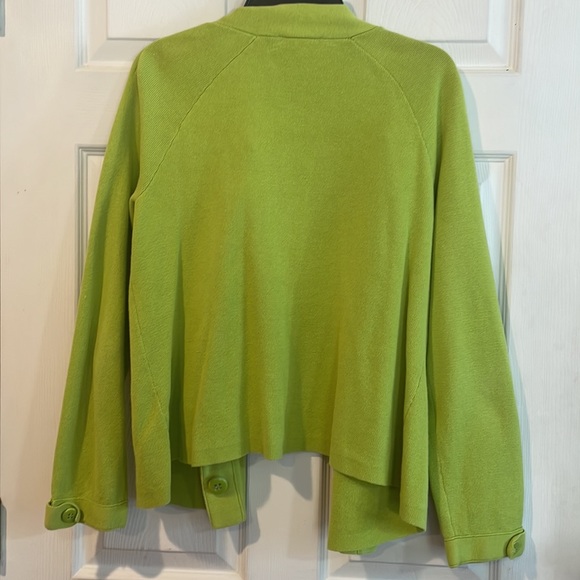 💚Lime green button up Lane Brant 14/16 sweater - Picture 8 of 9